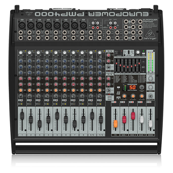 Behringer PMP4000 1600 Watt 16 Channel Powered Mixer - Image 1