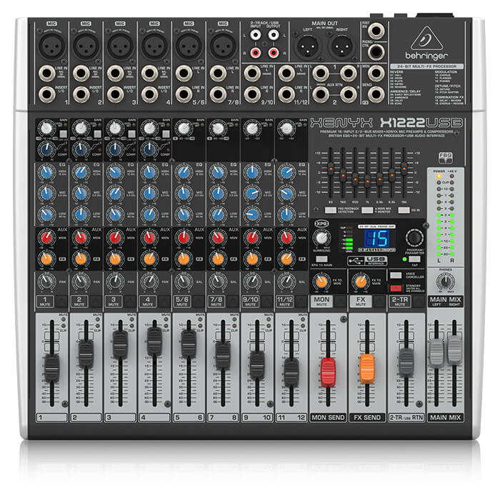Behringer X1222USB Premium 16-Input 2/2-Bus Mixer - Image 1