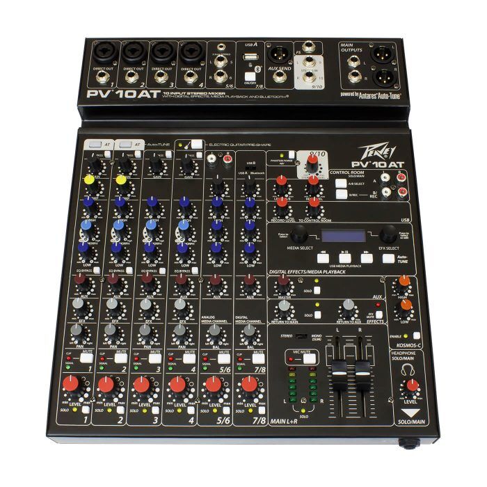 Peavey PV 10 AT 10-Channel Mixer with Auto-Tune and Bluetooth - Image 1
